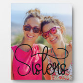 Sisters Swash Typografy Foto Fotoplatte (Vorderseite)