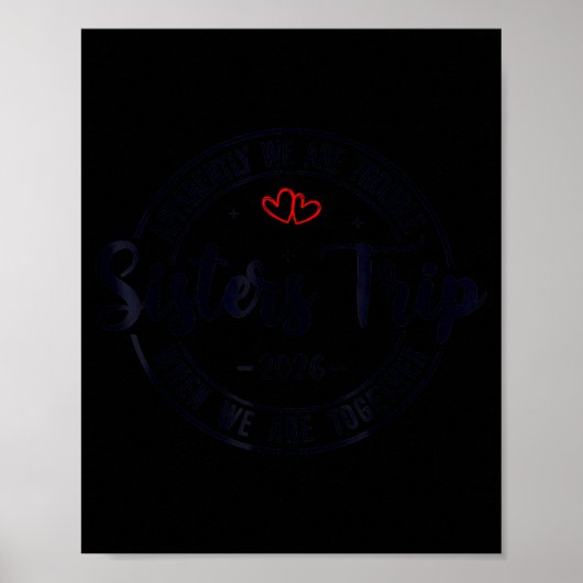 Sisters Trip 2026 Womens Weekend Cruise Vacation M Poster (Vorne)