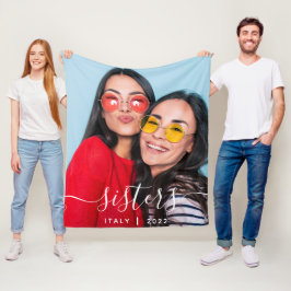 Sisters Vacation Fleece Blanket
