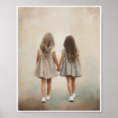 Sisters Wall Art Room Deco Zuhause Decore Poster (Vorne)