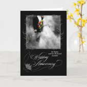 Sisters Wedding Anniversary Black and White Karte (Gelbe Blume)