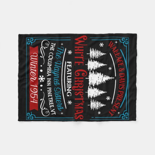 Sisters White Christmas Movie 1954 Pajamas Holiday Fleecedecke (Vorderseite (Horizontal))