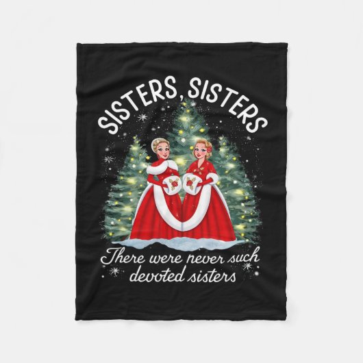Sisters White Christmas Movie 1954 Xmas Snow Holid Fleecedecke (Vorderseite)