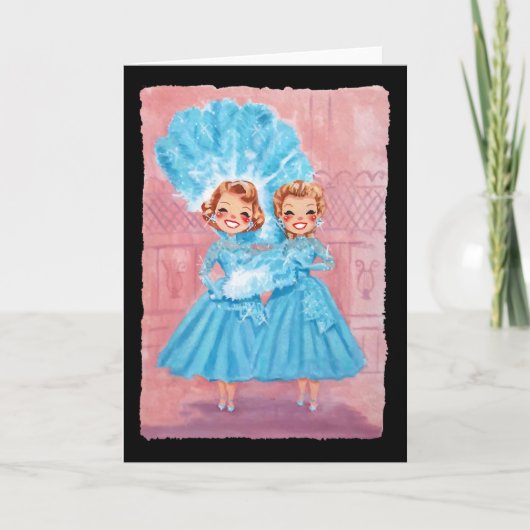 Sisters White Christmas Movie 1954 Xmas Snow Pajam Karte (Vorderseite)