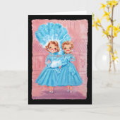 Sisters White Christmas Movie 1954 Xmas Snow Pajam Karte (Gelbe Blume)