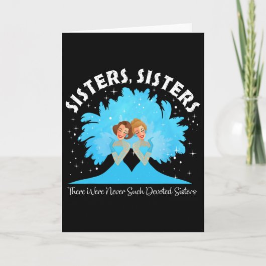 Sisters White Christmas Movie 1954 Xmas Snow Pajam Karte (Vorderseite)