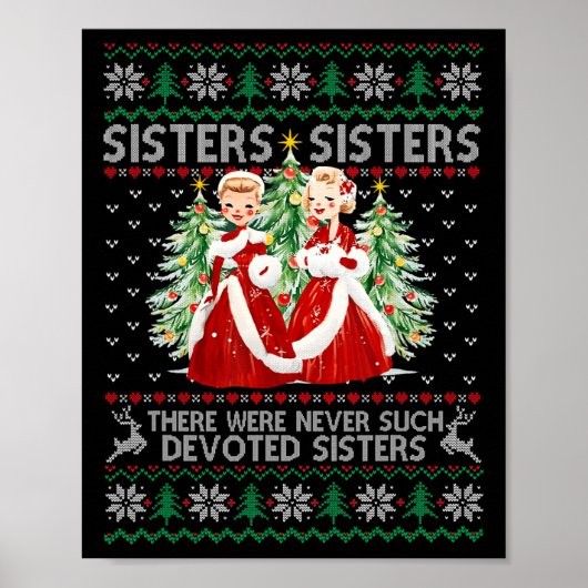 Sisters White Christmas Movie Xmas Snow Holiday Pa Poster (Vorne)