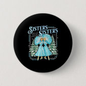 Sisters White Xmas Merry Christmas Snowflake Pajam Button (Vorderseite)