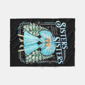 Sisters White Xmas Merry Christmas Snowflake Pajam Fleecedecke (Vorderseite (Horizontal))