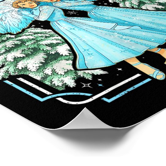 Sisters White Xmas Merry Christmas Snowflake Pajam Poster (Ecke)