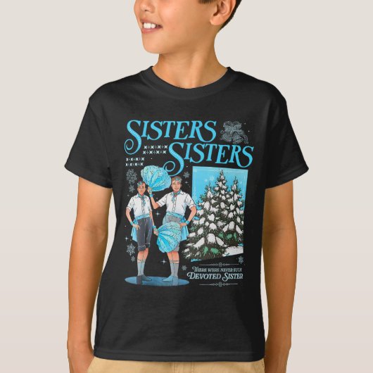 Sisters White Xmas Snowflake Pajamas Holiday Merry T-Shirt (Vorderseite)