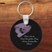 Sisters Winged Heart Keychain Schlüsselanhänger (Vorderseite)