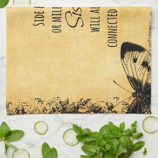 Sisters Zitat Geschirrtuch (Gefaltet)