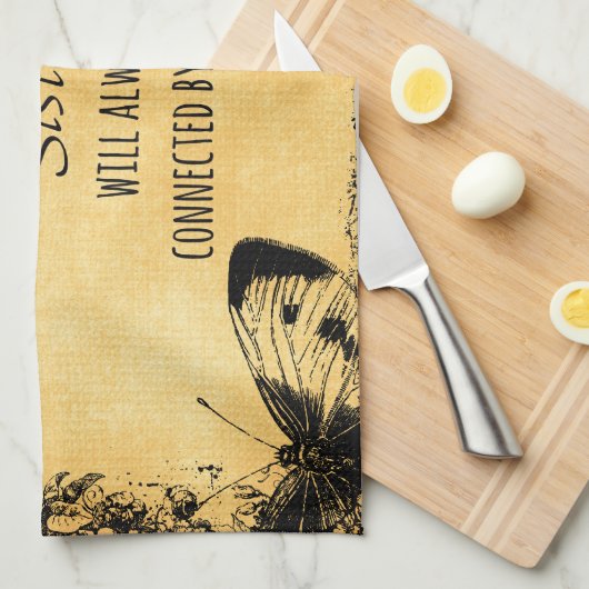 Sisters Zitat Geschirrtuch (Viertel Falte)