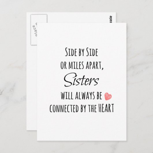 Sisters Zitat Postkarte (Vorne/Hinten)