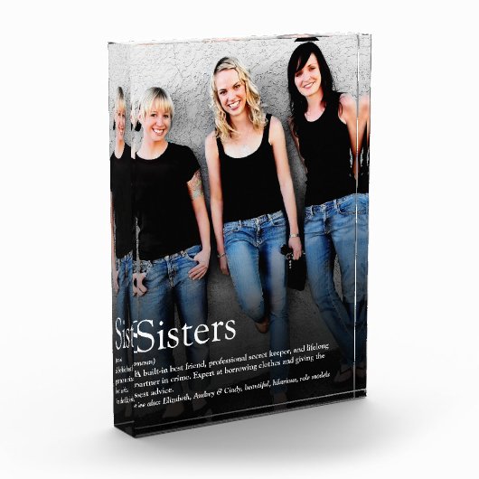 Sisters zitieren Moderner Spaß Cool Fotoblock (Links)