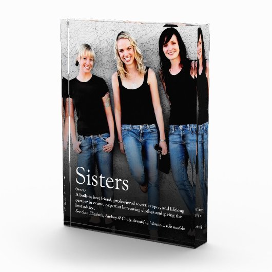 Sisters zitieren Moderner Spaß Cool Fotoblock (Rechts)