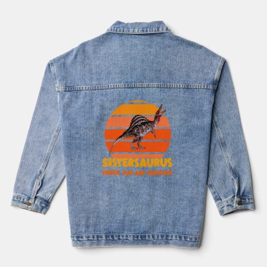 Sistersaurus: Fierce, Spaß und fabelhaft Jeansjacke (Rückseite)