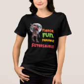 Sistersaurus: Fierce, Spaß und fabelhaft Tri-Blend Shirt (Vorderseite)