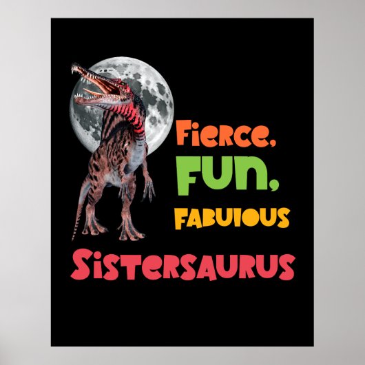 Sistersaurus Matching Sisters Dino-Mannschaft Desi Poster (Vorne)