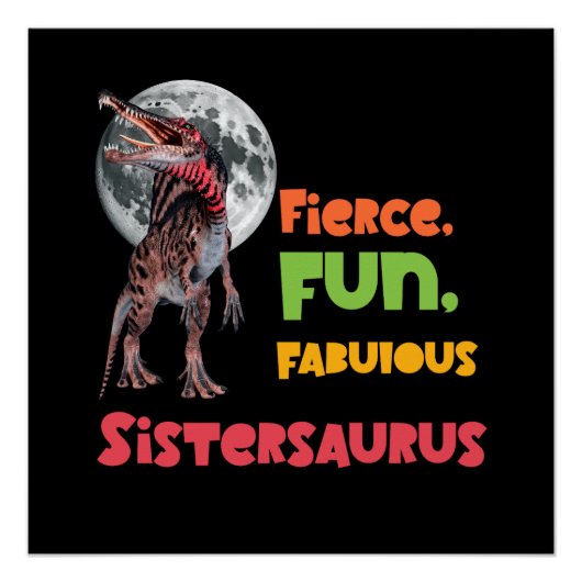 Sistersaurus Matching Sisters Dino-Mannschaft Desi Poster (Vorderseite)