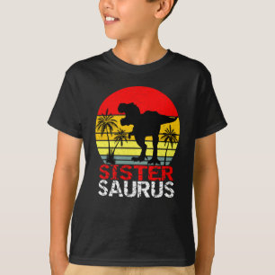Sistersaurus T Rex Dinosaurier T-Shirt