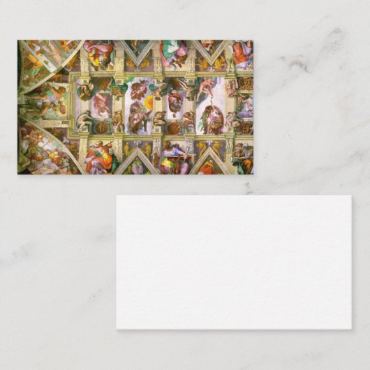 Sistine Chapel Ceiling By Michelangelo Visitenkarte (Vorne/Hinten)