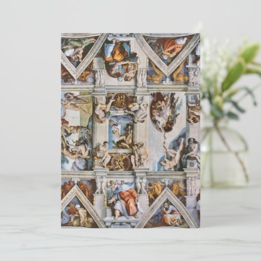 Sistine Chapel Ceiling Michelangelo Einladung (Stehend Vorderseite)