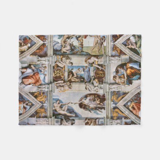 Sistine Chapel Ceiling Michelangelo Fleecedecke (Vorderseite (Horizontal))