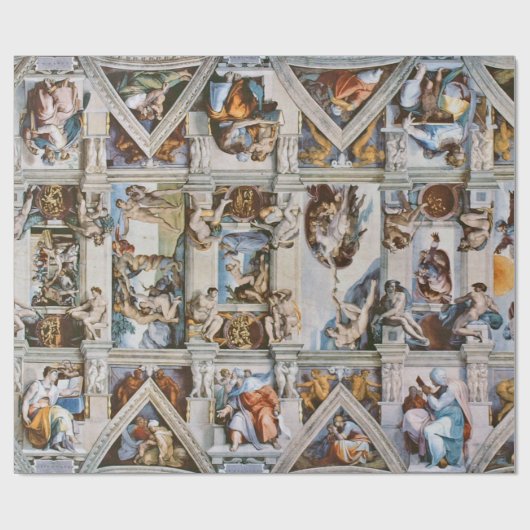 Sistine Chapel Ceiling Michelangelo Geschenkpapier (Flach)