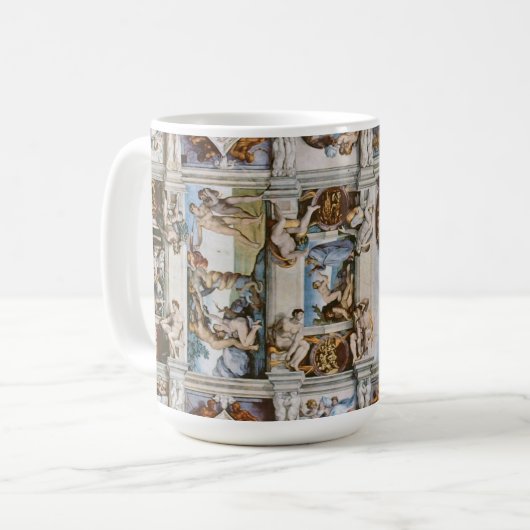 Sistine Chapel Ceiling Michelangelo Kaffeetasse (Vorderseite Links)