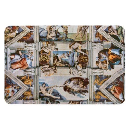 Sistine Chapel Ceiling Michelangelo Magnet (Horizontal)