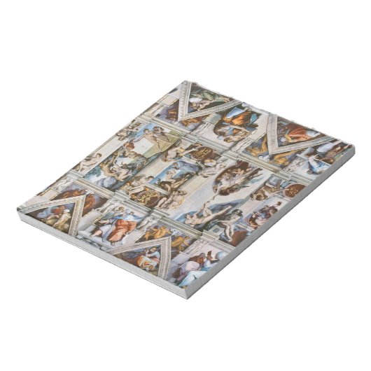 Sistine Chapel Ceiling Michelangelo Notizblock (Rotiert)