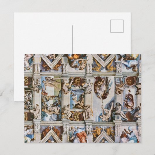 Sistine Chapel Ceiling Michelangelo Postkarte (Vorne/Hinten)