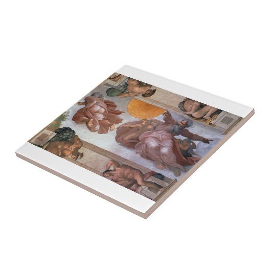 Sistine Chapel Ceiling Sun & Moon Michelangelo Fliese (Seite)