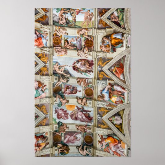 Sistine Chapel Michelangelo - Vatican, Rome, Italy Poster (Vorne)