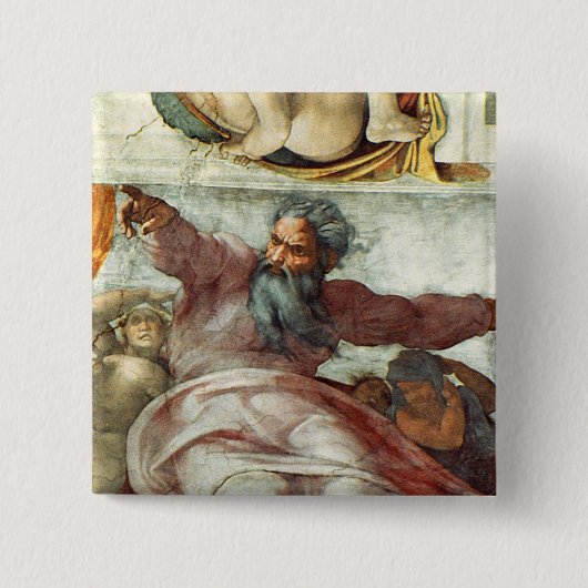 Sistine Kapellen-Decke Button (Vorderseite)