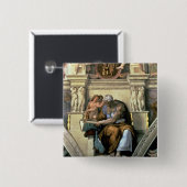 Sistine Kapellen-Decke: Cumaean Sibyl, 1510 Button (Vorne & Hinten)