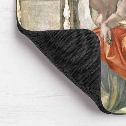 Sistine Kapellen-Decke: Delphic Sibyl Mousepad (Ecke)