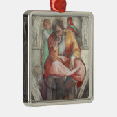 Sistine Kapellen-Decke: Der Prophet Jeremias Silbernes Ornament (Rechts)