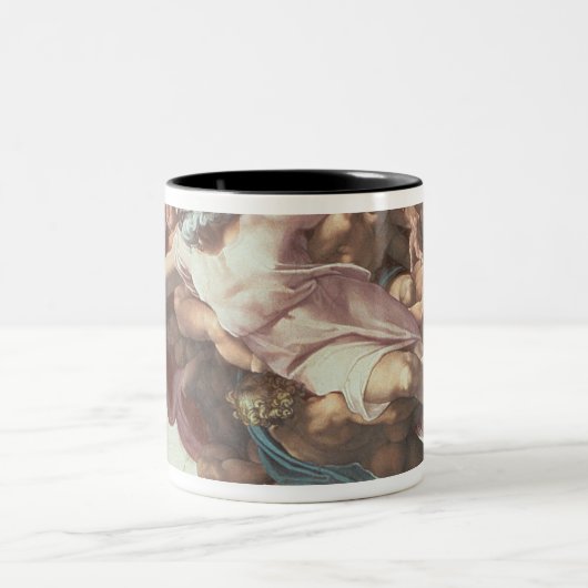 Sistine Kapellen-Decke Zweifarbige Tasse (Mittel)
