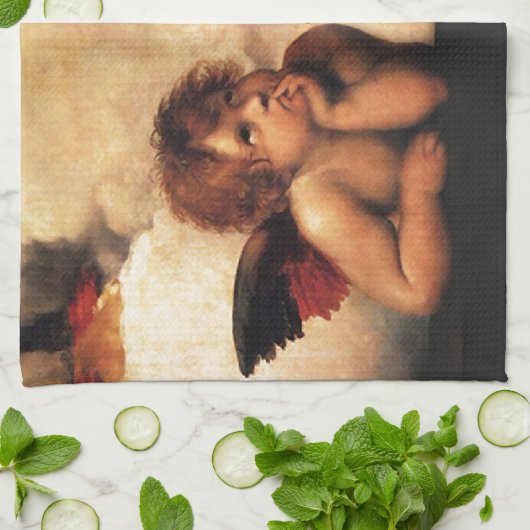 Sistine Madonna 2 Angels by Raphael Handtuch (Gefaltet)