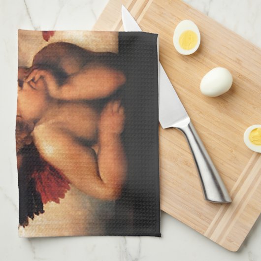 Sistine Madonna 2 Angels by Raphael Handtuch (Viertel Falte)