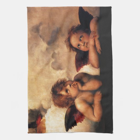 Sistine Madonna 2 Angels by Raphael Handtuch (Vertikal)