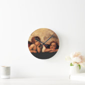 Sistine Madonna 2 Angels by Raphael Runde Wanduhr (Zuhause)