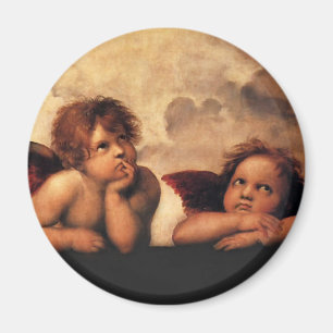 Sistine Madonna 2 Engel durch RAPHAEL Magnet