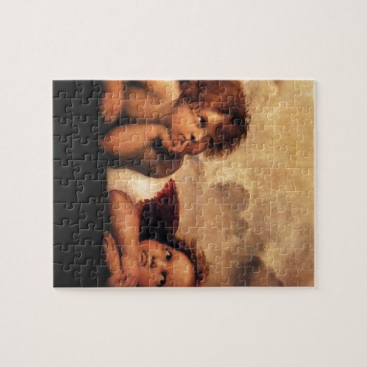 Sistine Madonna 2 Engel durch RAPHAEL Puzzle (Horizontal)