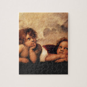 Sistine Madonna 2 Engel durch RAPHAEL Puzzle