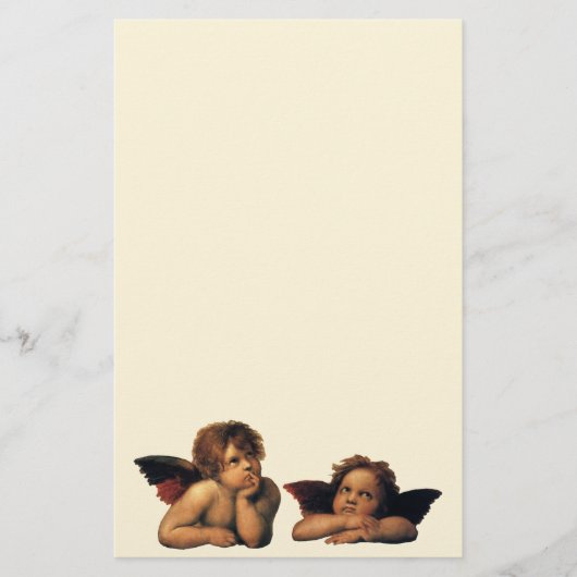 Sistine Madonna, Angeln im Detail von Raphael Sanz Briefpapier (Vorderseite)