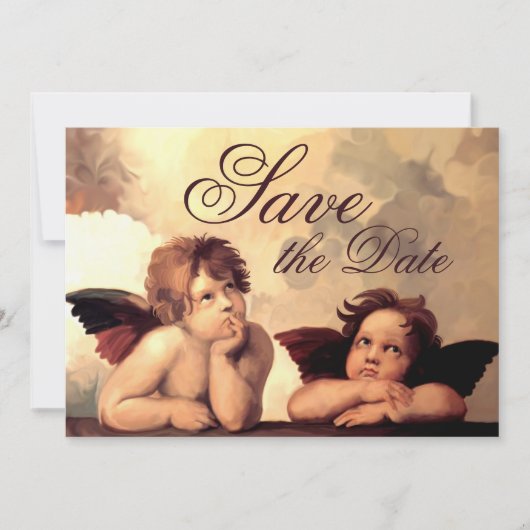 Sistine Madonna Cherubs Raffaelo Sanzio Save The Date (Vorderseite)